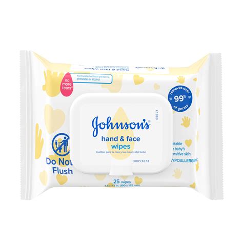Johnsons Babydisposable Hand And Face Cleansing Wipes Pre Moistened ...