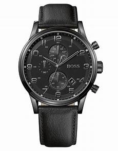 boss uhren herren schwarz s chronograph black leather 44mm 1512567 in boss uhren herren schwarz s chronograph black leather 44mm 1512567 in