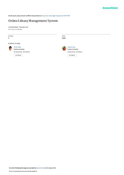 Online Library Management System - See discussions, stats, and author ...