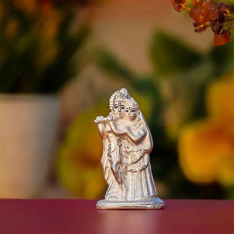 Radha Krishna Idol – 999 Pure Silver – Vedic Shop