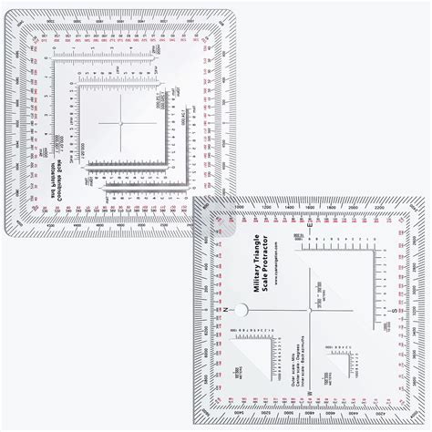 Buy Topographical Scale Set, UTM MGRS Protractor and Coordinate Scale ...