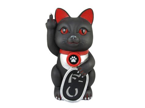 Black Cat Middle Finger
