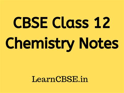 Image result for Chemistry Class 12 Notes