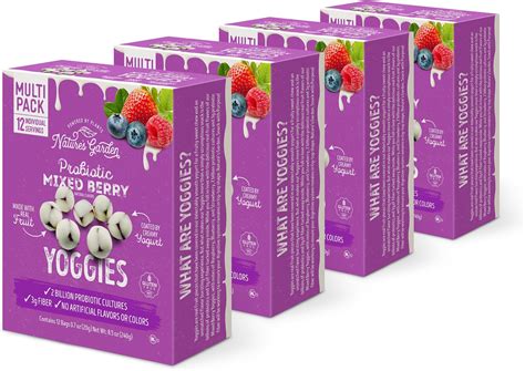 Amazon.com : Nature's Garden Probiotic Mixed Berry Yoggies 12 x 0.7oz ...