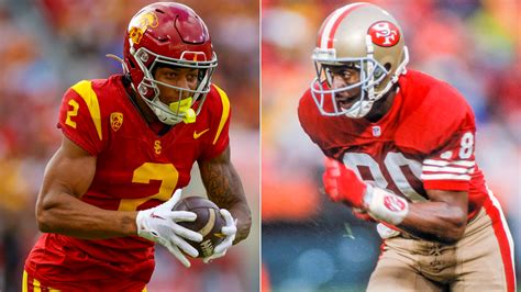 Brenden Rice vs. Jerry Rice Combine 40 times: How the USC WR's speed ...