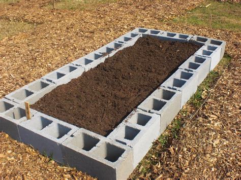 Cement Block Raised Beds