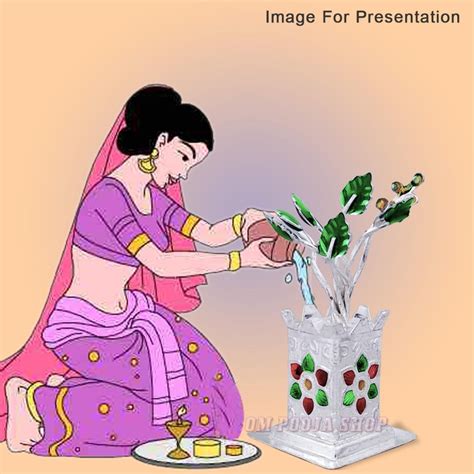 Tulsi (Holy Basil) Plant in Pure Silver Shop online USA UK