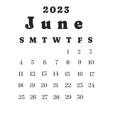 Free June Calendar Templates