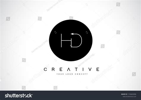 Hd H D Logo Design Black Stock Vector (Royalty Free) 1150665896 | Shutterstock