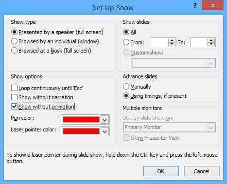 Image result for PowerPoint Slide Show Setup