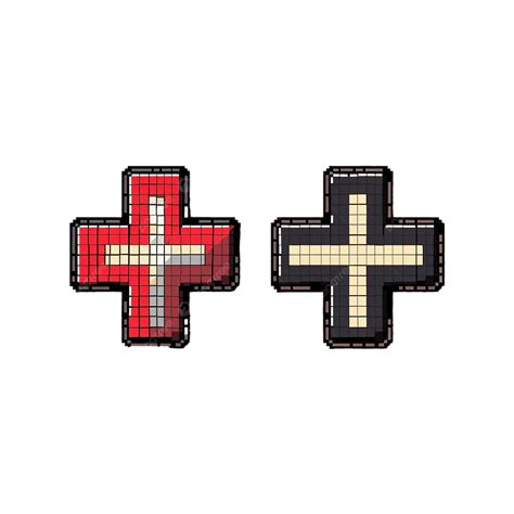 Plus And Minus Button In Pixel Art Style, Plus, Minus, Add PNG ...