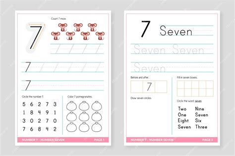 Image result for Print 7 Worksheet