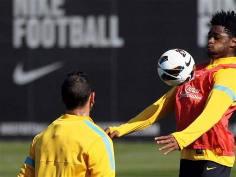 Las mejores imágenes del entreno de hoy del Barça