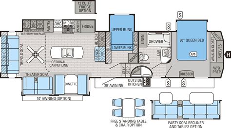 2 Bedroom 5Th Wheel Floor Plans