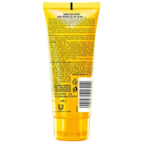Lakme Sun Expert 50 SPF PA+++ Light-Weight Gel 100g – KartWalk