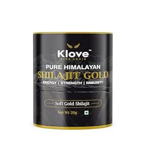 Klove 100% Pure Himalayan Shilajit Resin with 24K Gold (20g) | Enriched ...