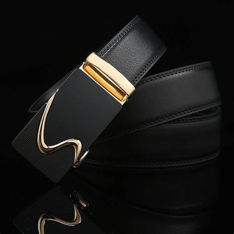 Fashion Men Luxury Brand Belt Business Belts Automatic Buckle Genuine ...