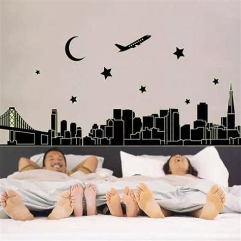 JAAMSO ROYALS City Night Luminous ' Wall Sticker for Wall Decor and ...