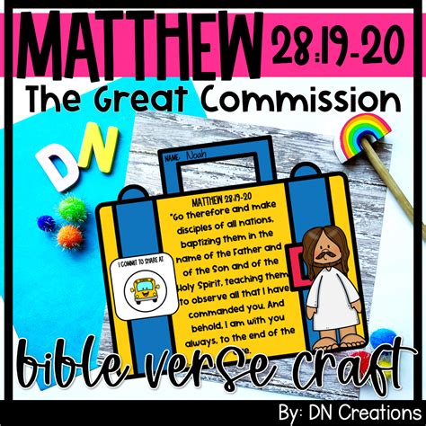 The Great Commission Bible Craft | Great Commission Sunday School ...