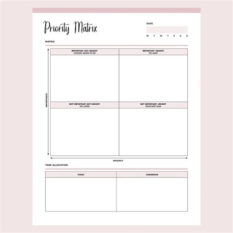 Image result for Priority Matrix Chart