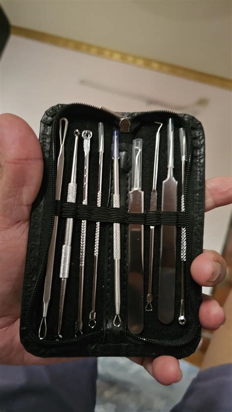 MAYCREATE® 9PCS Blackhead Remover Tools Stainless Steel Blackhead ...