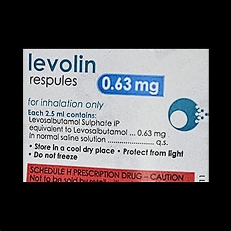 LEVOLIN 0.63 RESPULES 5'S Price, Uses, Side Effects & Substitutes | Medkart