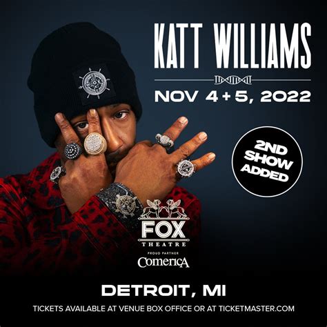 KATT WILLIAMS BRINGS “WORLD WAR III TOUR” TO THE FOX THEATRE SATURDAY, NOVEMBER 27, 2021 | 313 ...