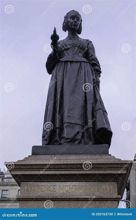 LONDON, UNITED KINGDOM - Feb 03, 2016: the Florence Nightingale Statue ...
