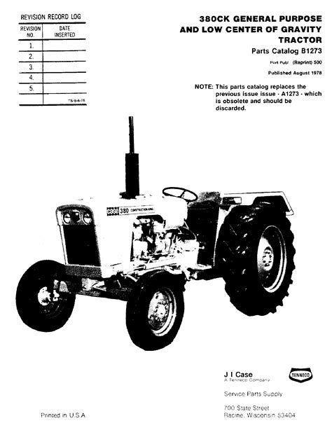 Case IH 380CK CASE G.P. & L.C.G. WHEEL TRACTOR 01/70 12/74 Parts Diagrams