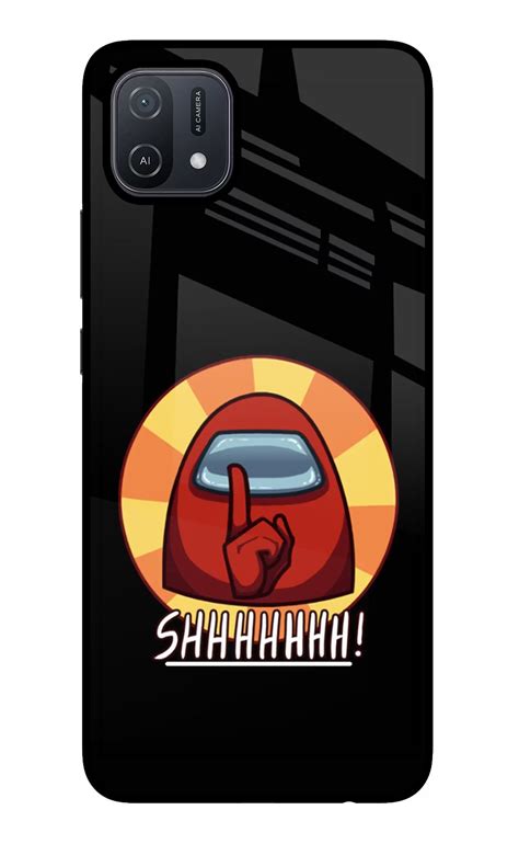 Buy Now Among Us Shhh! Glass Case for Oppo A16 Online | Casekaro