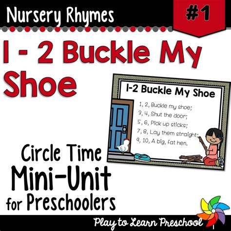 1 2 Buckle My Shoe Nursery Rhyme | Play to Learn Preschool