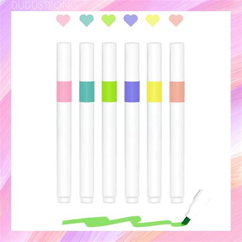 anezus Aesthetic Cute Highlighter Pen, Pastel Marker Set, No Bleed ...