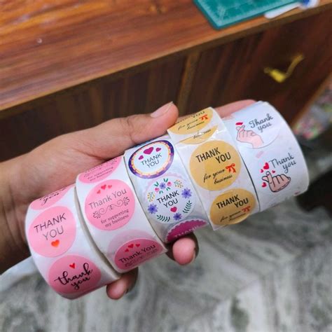 Combo Of 10 Thankyou Tape Rolls (5000 STICKERS)