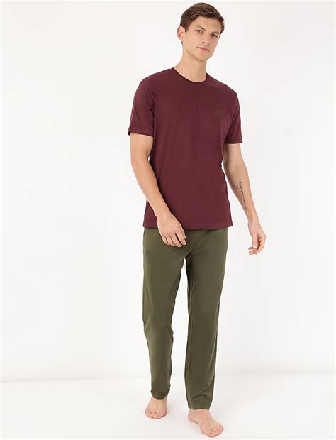 Buy 2 Pack Pure Cotton Regular Fit Pyjama Set at Marks & Spencer