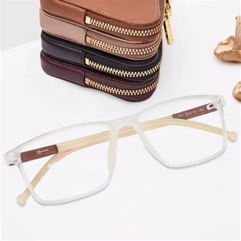 PETER JONES EYEWEAR White Full Rim Square Frame (56 Mm) - For Unisex ...
