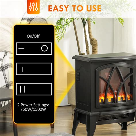HOMCOM Electric Fireplace Stove, 18 Freestanding India | Ubuy