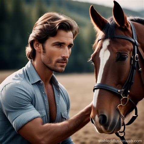 Man and His Horse | Stable Diffusion Online