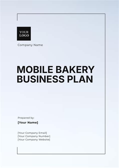 Free Mobile Bakery Business Plan Template to Edit Online