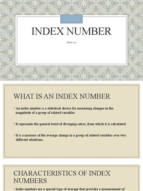 Image result for Index Numbers