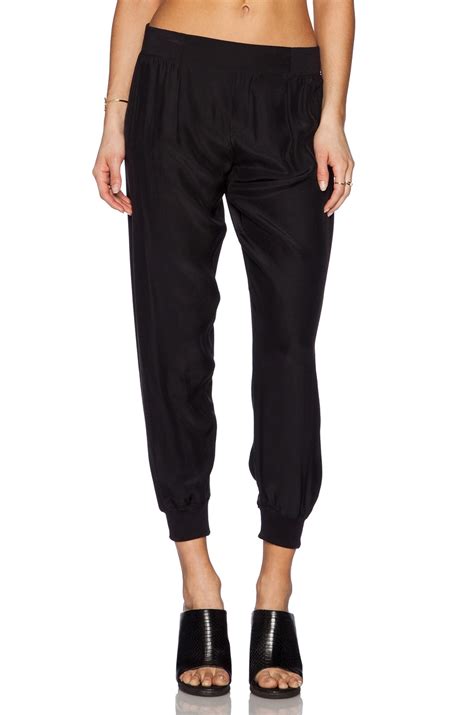 ATM Anthony Thomas Melillo Woven Pull On Pants in Black | REVOLVE