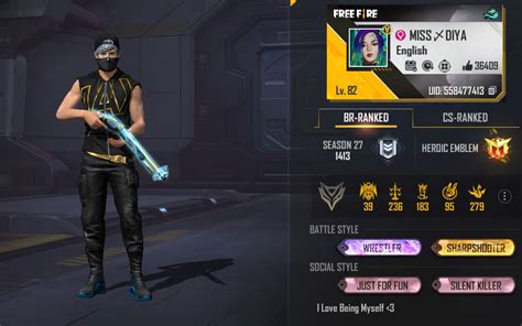 BlackPink Gaming's Free Fire MAX ID, stats, rank, K/D ratio, and ...