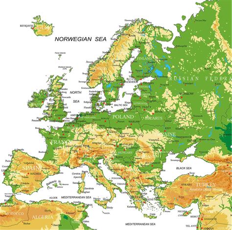 Europe High-resolution Map - Guide of the World