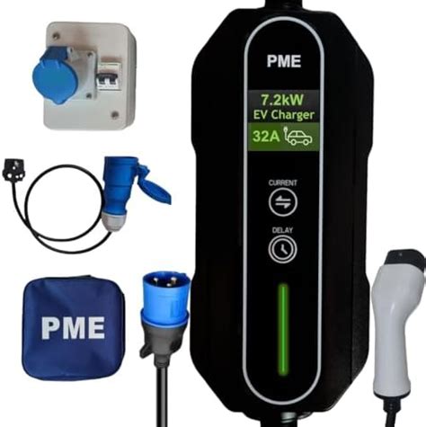PME 7.2kW Portable EV Charger | 32A (1 Phase) | IP67 | Long 6m Cable ...