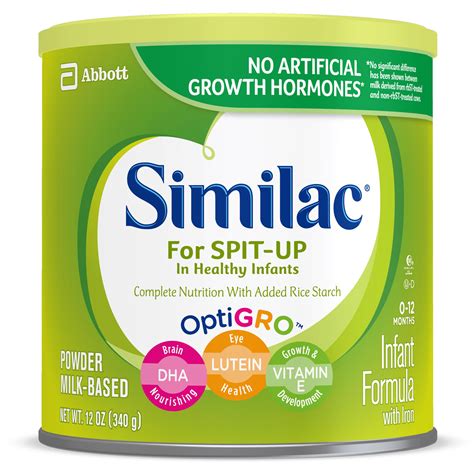 Similac for Spit Up Infant Formula with Iron Powder – 12oz Can – Case ...