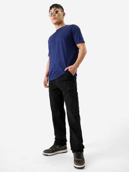 Buy The Souled Store Solids: Light Olive Men Cargo Jeans Online
