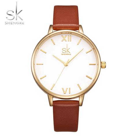 SK Women’s Quartz Leather Watch – Large Dial, Waterproof Casual Fashio ...