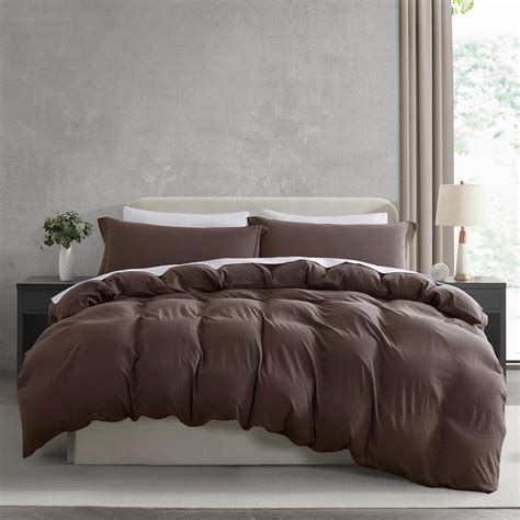 Amazon.com: Nestl Chocolate Brown Duvet Cover King Size - Soft ...