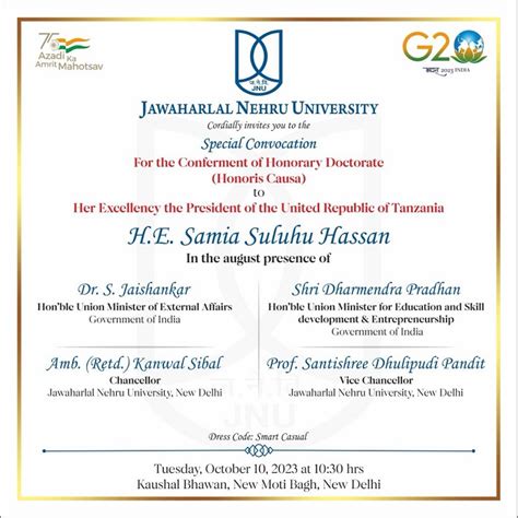 Special Convocation to confer the honorary degree (Honoris Causa) on ...