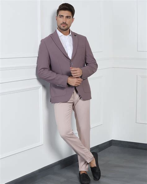 Tech Pro Formal Dusty Pink Textured Blazer - Renault