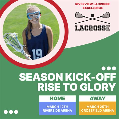 Lacrosse Season Kick-Off with Match Schedule Template - Kickly